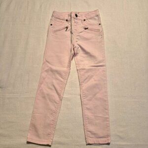 Cat & Jack girls size 6 pink jeggings 2 zippered pockets, stretchy, VGUC